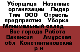 Уборщица › Название организации ­ Лидер Тим, ООО › Отрасль предприятия ­ Уборка › Минимальный оклад ­ 1 - Все города Работа » Вакансии   . Амурская обл.,Константиновский р-н